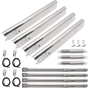 Grill Replacement Parts for Charbroil Advantage Series 4 Burner 463344015 463343015 463433016 463240115 463432215 463240015 Gas Grills, Stainless Pipe Burner, Heat Plate, Carryover Tube, Igniters.