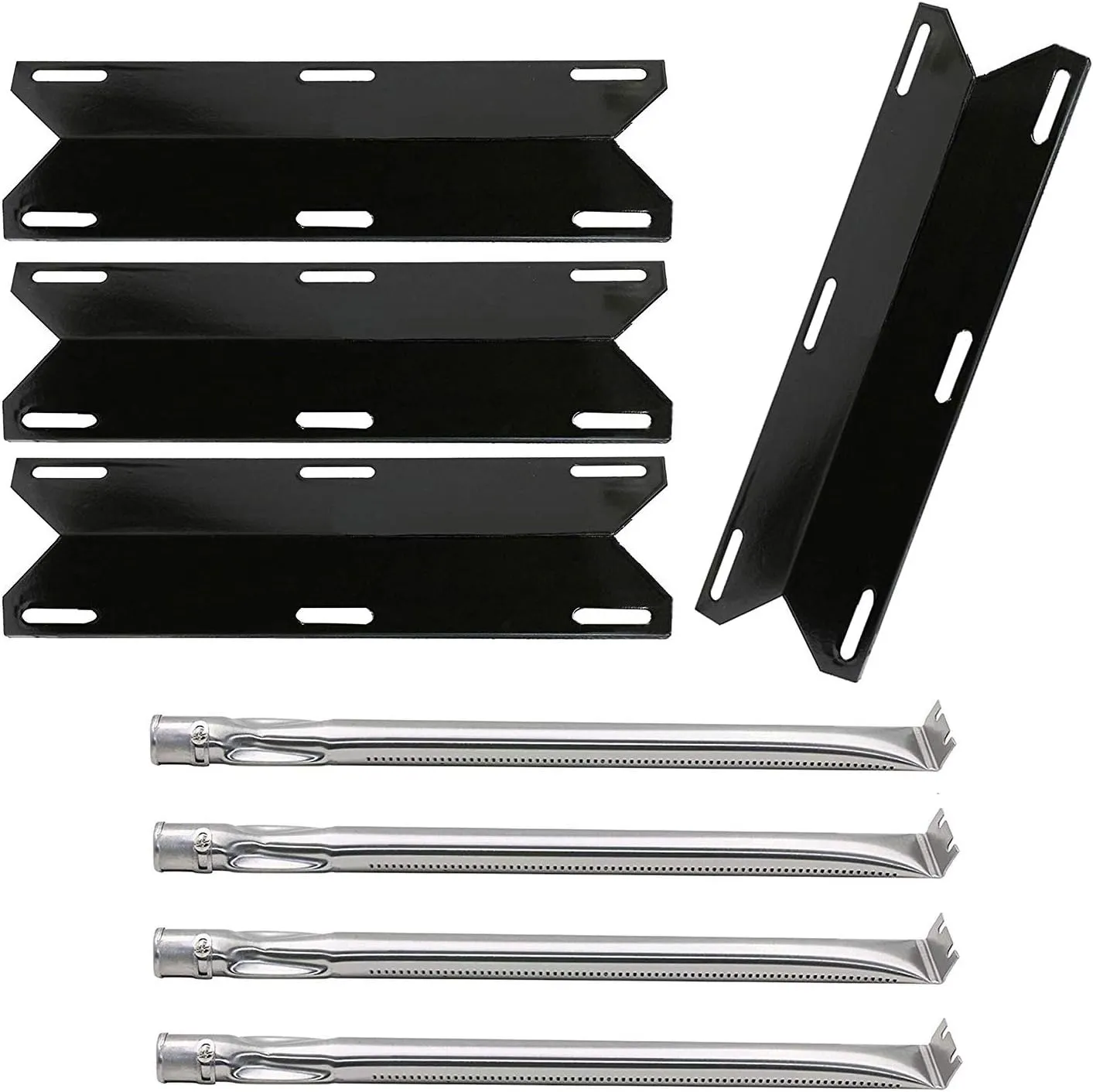 Grill Replacement Parts for Charmglow 720-0304, Nexgrill 720-0304 Gas Grills, Grill Heat Plate Shield Flame Tamer, Grill Burner Replacement for Charmglow 4-Burner Grill 720-0304, Permasteel Grills
