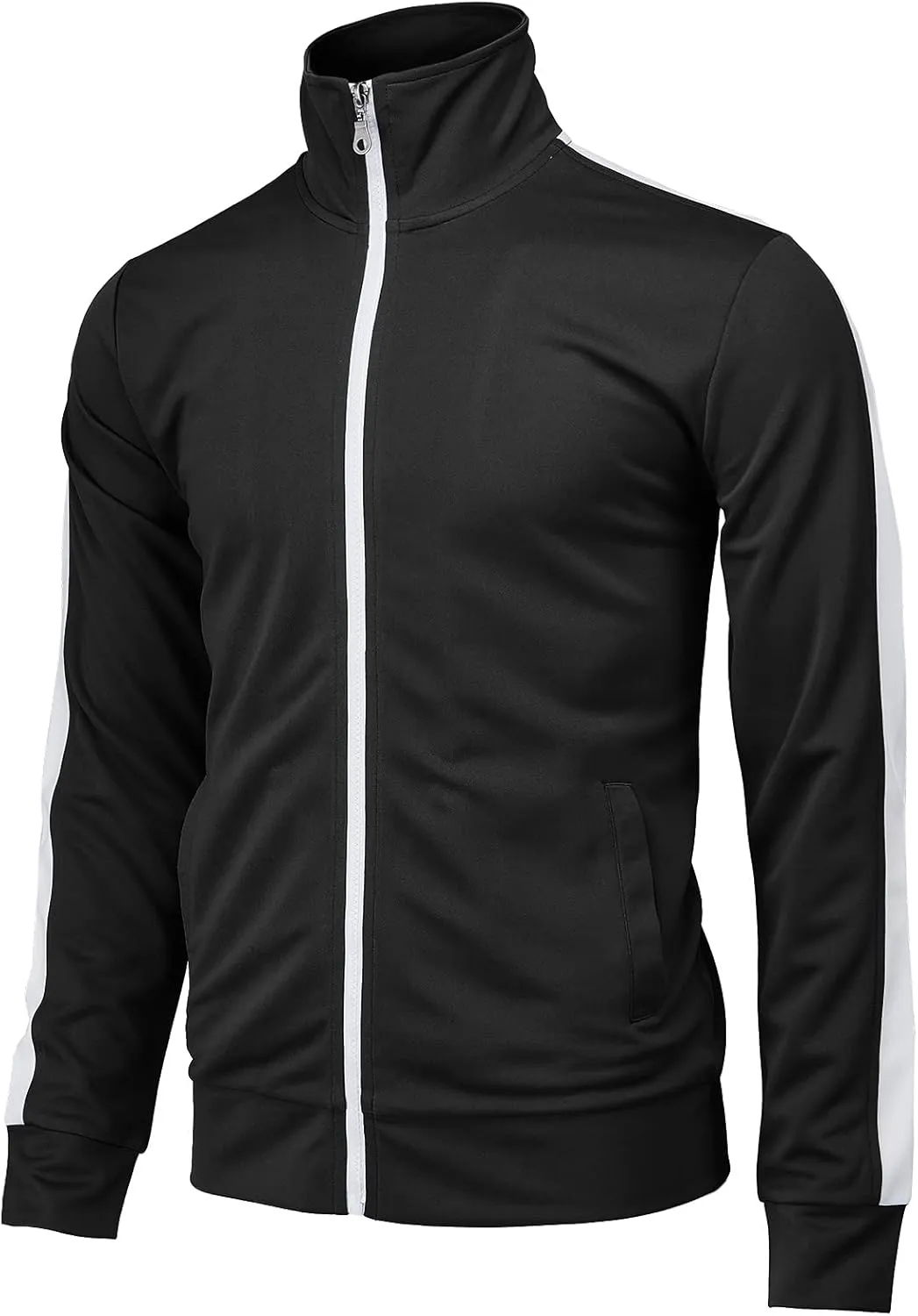 H2H Mens Active Slim Fit Track Lightweight Jacket Zip-up Long Sleeve