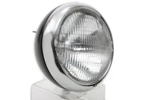 HARLEY Black 7 inch K Headlamp with Chrome Rim fits 1957-1958 XL,   1954-1956 K,
