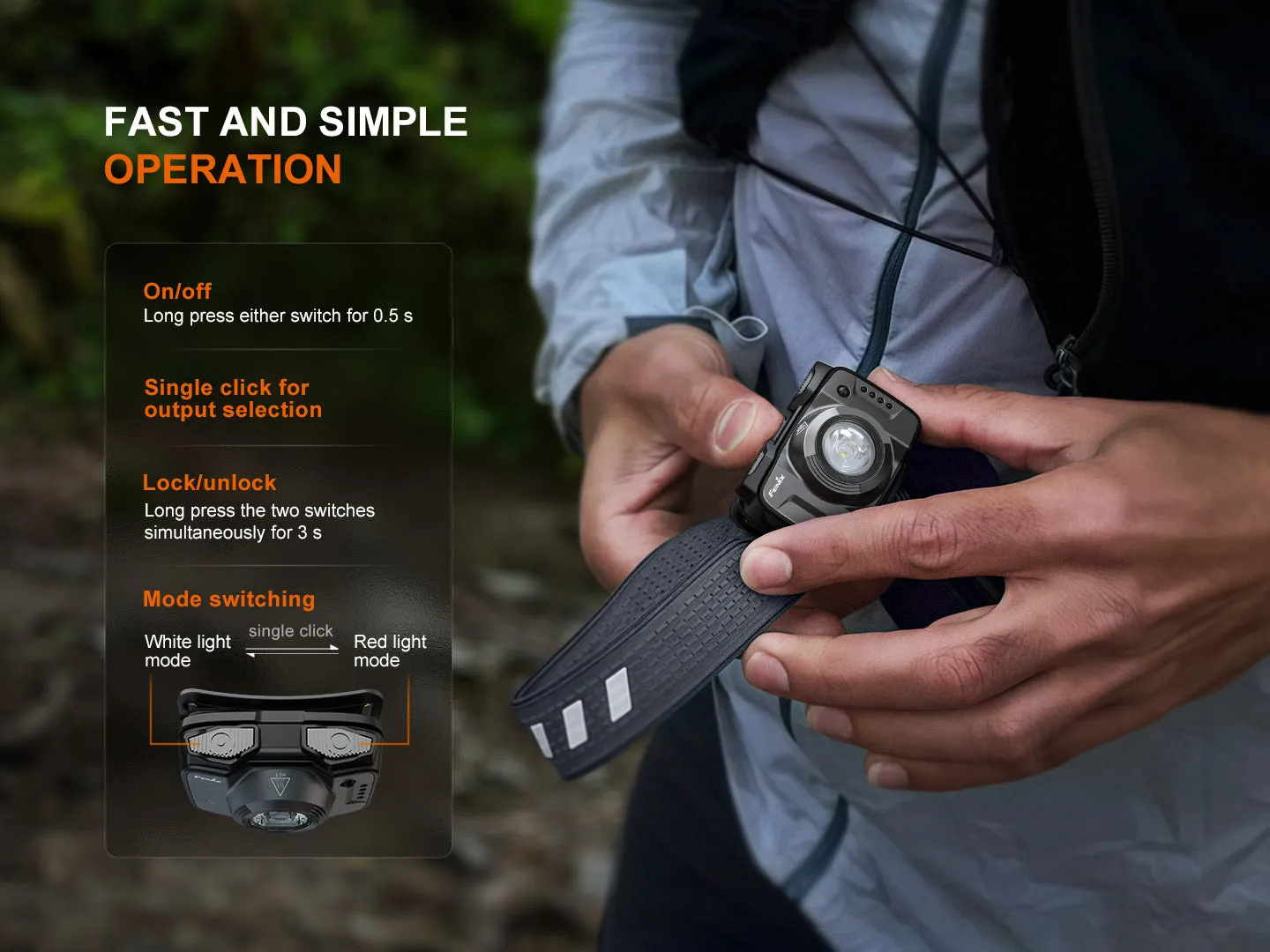 Headlamp - HL12R V2.0 Fenix Energy-efficient Bundle discount Purple