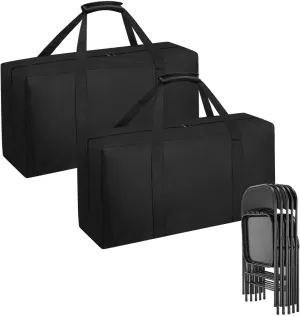 Heavy Duty Folding Chair Storage Bag,Large Waterproof Carry Bag for Metal,Wooden and Plastic Chairs,with Sturdy Handle (39"L x 12" W x 20" H)