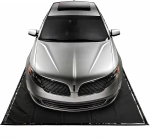 Heavy-Duty Garage Containment Floor Mat for Mid-Size Vehicles, 7'9" x 18'"