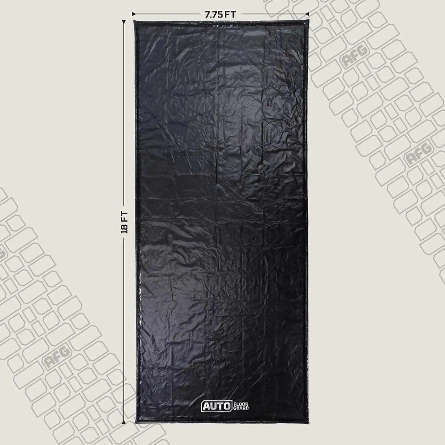 Heavy-Duty Garage Containment Floor Mat for Mid-Size Vehicles, 7'9" x 18'"