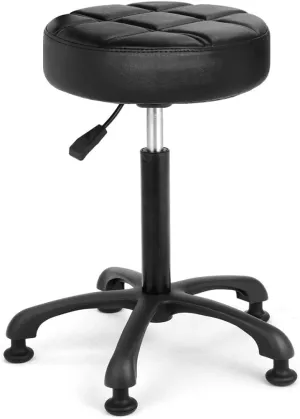 Height Adjustable Heavy Duty Stools Salon Stool Chair with Bell Glides for Home Bar Kitchen Office Shop Tattoo Lash Tech Pedicure (Black with Bell Glides, Height 22 to 30 in)