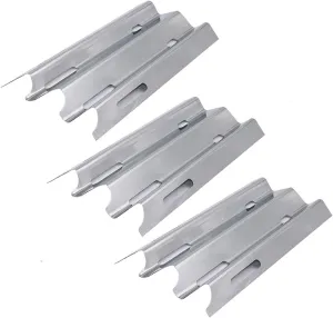 Hisencn 3pack Stainless Heat Plate Shield Tent BBQ Burner Cover Flame Tamer Deflector Diffuser Replacement Parts for Vermont Castings VM400, Jenn-Air JA460, JA580 Gas Grill Models 14 1/2 x 7 1/4 inch