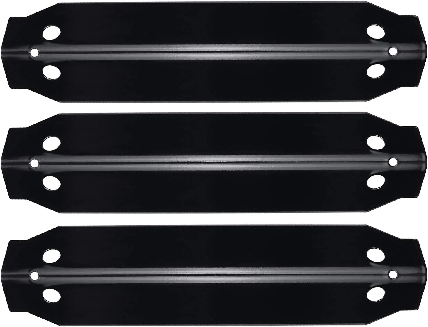 Hisencn Grill Heat Plates for Dyna Glo 3-Burner Grill Replacement Parts, for Dyna-Glo DGC310CNP-D, DGC310RNP-D, DGC310BNP-D Grill Models, Porcelain-Enameled Steel Heat Shield Tent Parts, 3 Pack