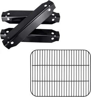 Hisencn Grill Replacement Parts for Dyna-Glo DGC310CNP-D, DGC310RNP-D, DGC310BNP-D, Porcelain Steel Heat Plates Tents, Cooking Grates Grids for Dyna-Glo 3-Burner Open Cart Propane Gas Grill