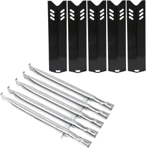 Hisencn Replacement Burner Tube, Heat Plate Repair Kit for Dyna Glo DGF510SBP, Home Depot Dyna Glo 5 Burner DGF493BNP, Backyard GBC1449-C, Better Homes & Gardens, Uniflame Gas Grill Models