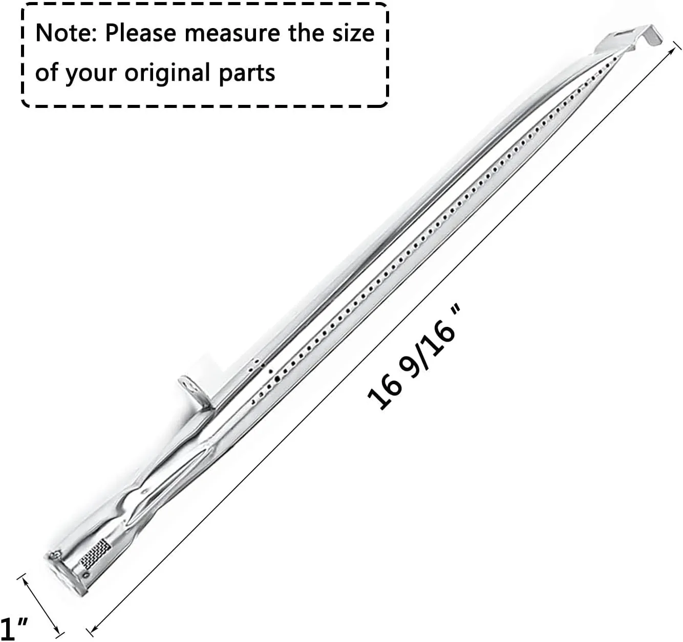 Hisencn Replacement Burner Tube, Heat Plate Repair Kit for Dyna Glo DGF510SBP, Home Depot Dyna Glo 5 Burner DGF493BNP, Backyard GBC1449-C, Better Homes & Gardens, Uniflame Gas Grill Models