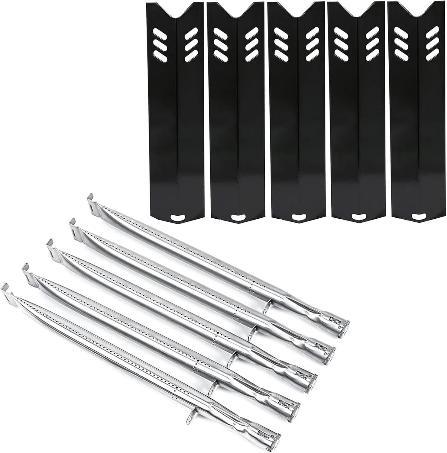 Hisencn Replacement Burner Tube, Heat Plate Repair Kit for Dyna Glo DGF510SBP, Home Depot Dyna Glo 5 Burner DGF493BNP, Backyard GBC1449-C, Better Homes & Gardens, Uniflame Gas Grill Models