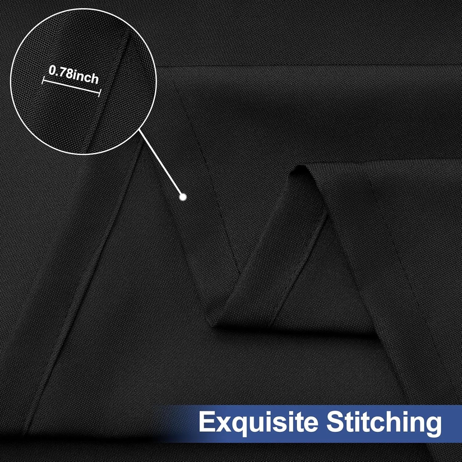 homing 2 Pack Rectangle Table Cloth, Elastic Fitted Fabric Tablecloth Fits for 6 Foot Folding Tables, Washable Table Cover for Picnic, Camping, Indoor & Outdoor (Black, 30" x 72")