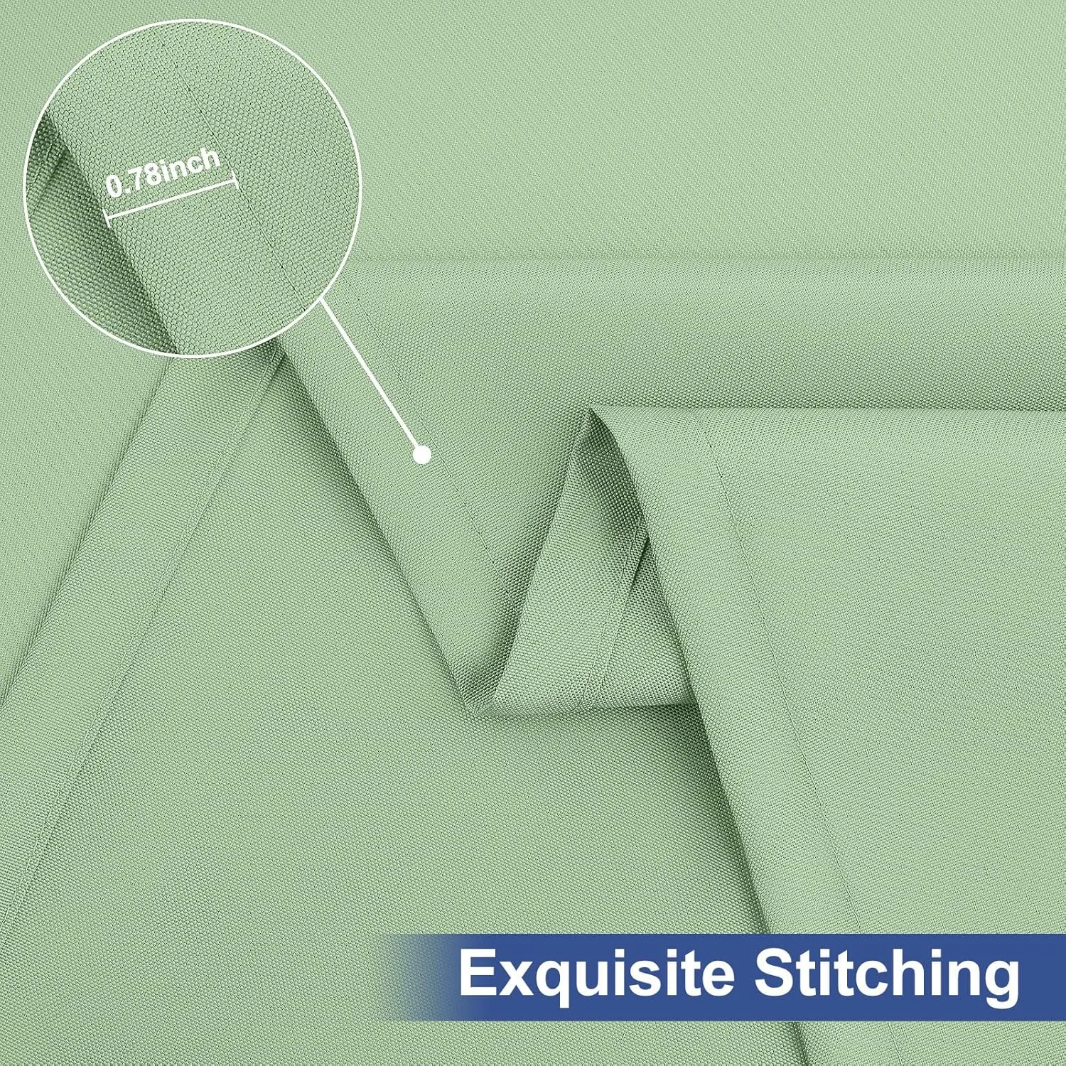 homing 2 Pack Rectangle Table Cloth, Elastic Fitted Fabric Tablecloth Fits for 6 Foot Folding Tables, Washable Table Cover for Picnic, Camping, Indoor & Outdoor (Green, 30" x 72")