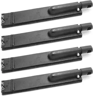 Hongso 15 3/4 inches Cast Iron Burner Gas Grill Replacement for Barbeques Galore (Turbo) 4-burner, Aussie, Bakers and Chefs, Charbroil, Nexgrill, Sam's, Sterling Forge Model Grills 4-Pk