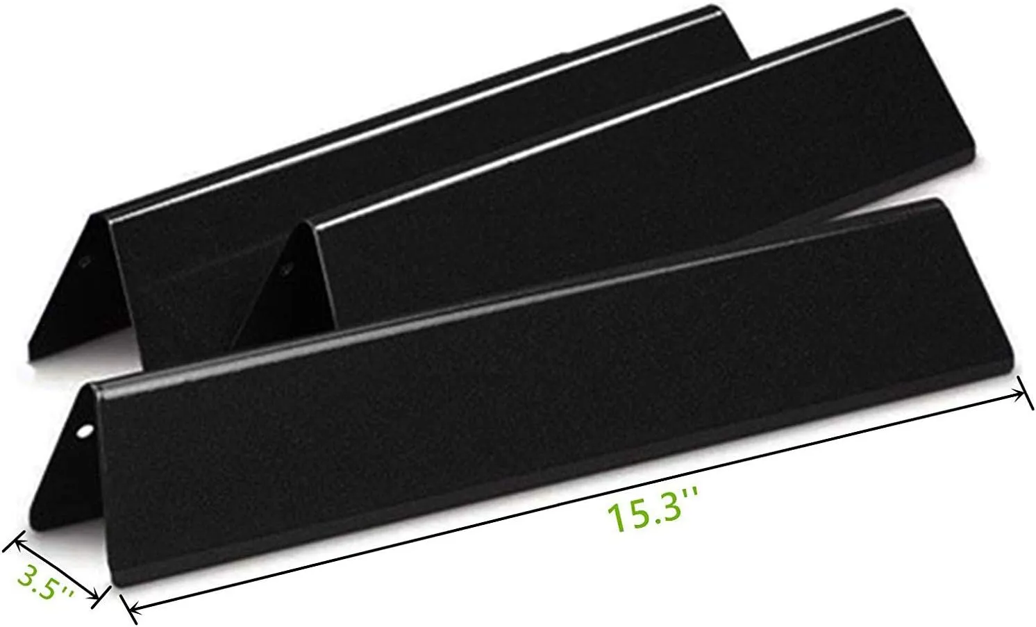 Hongso 15.3 Inch 7635 Porcelain Steel Flavorizer Bars Replacement Parts for Weber Spirit I & II 200 Series E210 S210 E215 E220 S220 (Front-Mounted Control Panels), Including Weber II GS4 Gas Grills