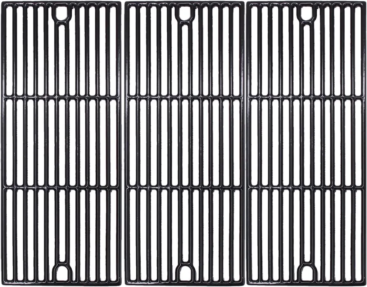 Hongso 17 3/4 Inch Porcelain Coated Cast Iron Cooking Grid Grate Gas Grill Replacement part for Brinkmann 810-7490-F, 810-8410-F 810-8410-S 810-2410-S, 810-2411-F, Charmglow 810-8410-F, PCD103, 3-Pack
