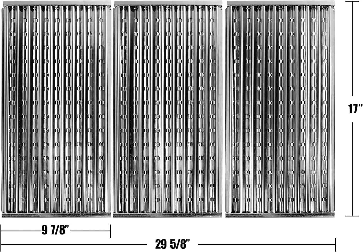 Hongso 17 inch Emitter Plates for Charbroil Commercial and Signature Series Tru Infrared Gas Grill 4 Burner 463242716 463242715 466242716 466242815 466242715 Models