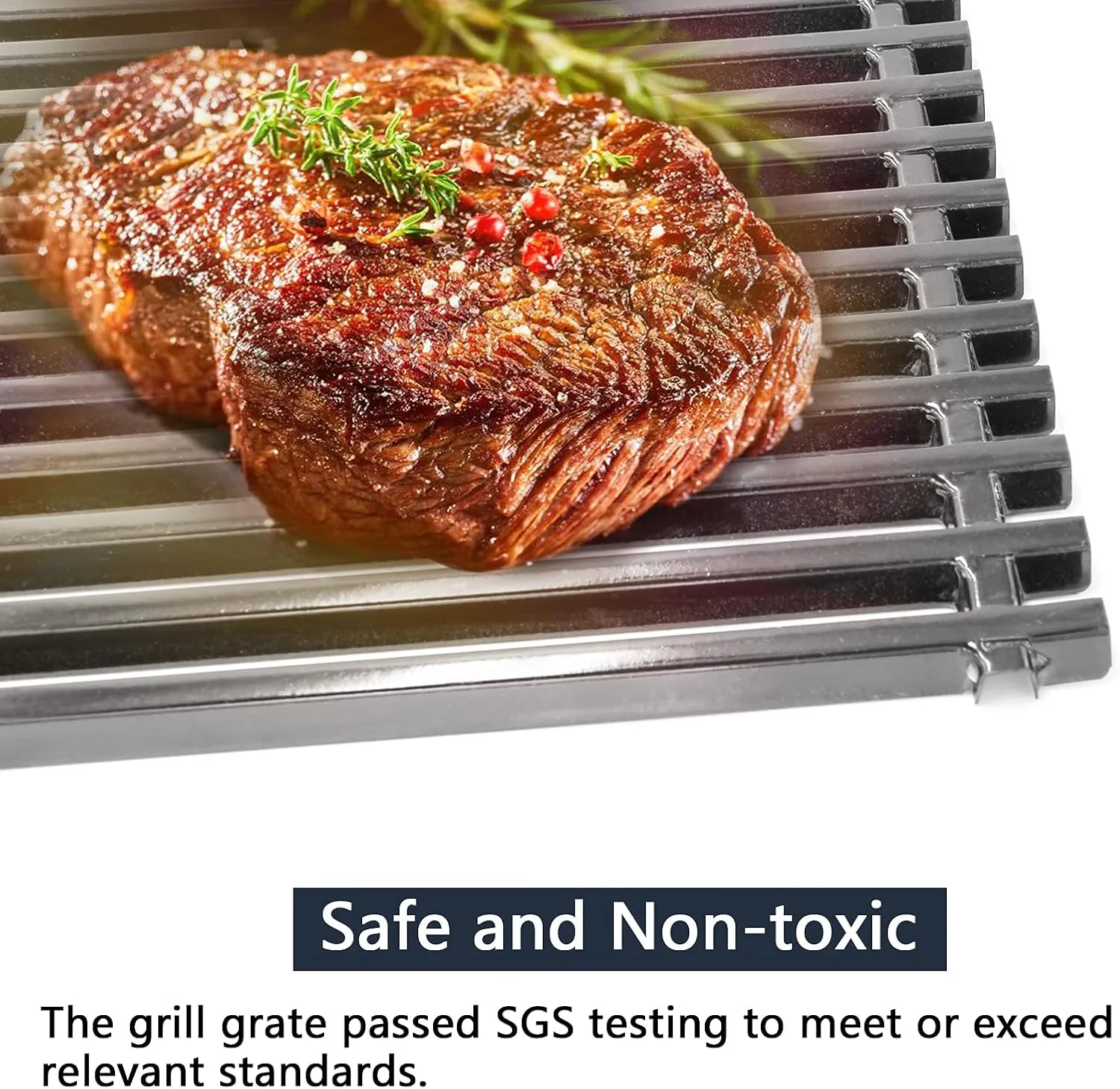 Hongso 17.4" Porcelain Steel Grill Grates for Weber Spirit E-310 / E-320, Spirit S-310 / S-320, Spirit 700, Weber 900, Genesis Silver B/C, Genesis 1000-5000, 7525 7526 7527 (with Side Control Panel)