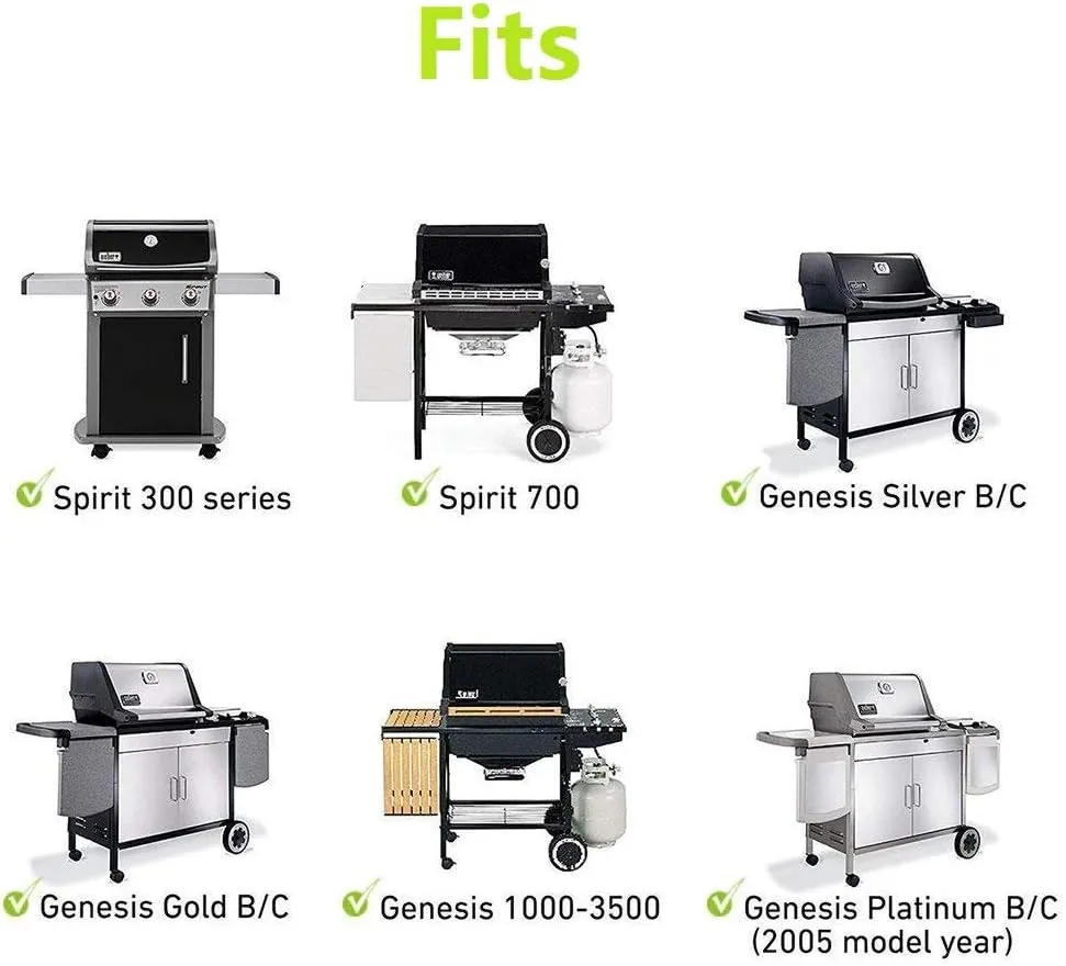 Hongso 17.4" Porcelain Steel Grill Grates for Weber Spirit E-310 / E-320, Spirit S-310 / S-320, Spirit 700, Weber 900, Genesis Silver B/C, Genesis 1000-5000, 7525 7526 7527 (with Side Control Panel)