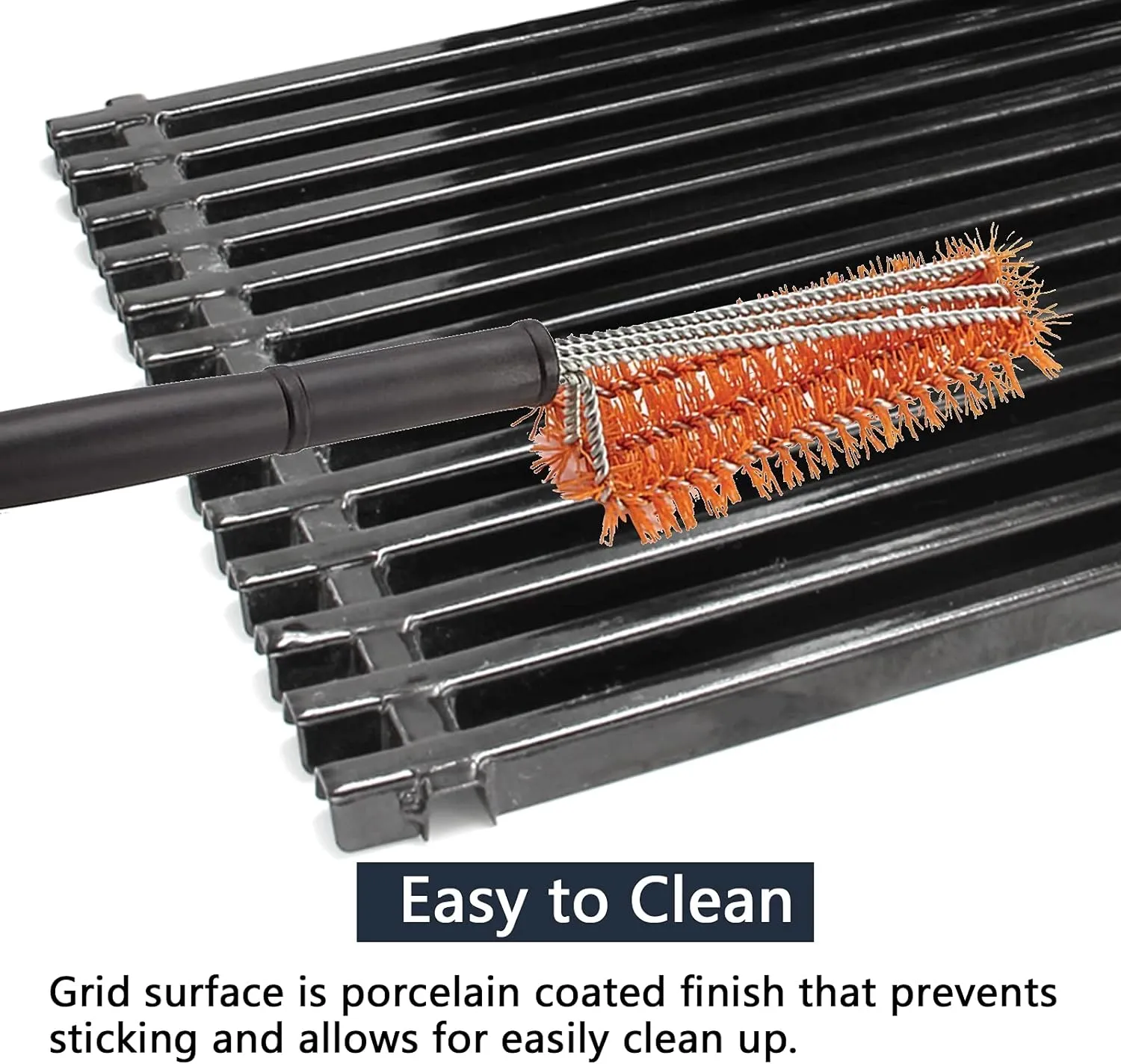Hongso 17.4" Porcelain Steel Grill Grates for Weber Spirit E-310 / E-320, Spirit S-310 / S-320, Spirit 700, Weber 900, Genesis Silver B/C, Genesis 1000-5000, 7525 7526 7527 (with Side Control Panel)