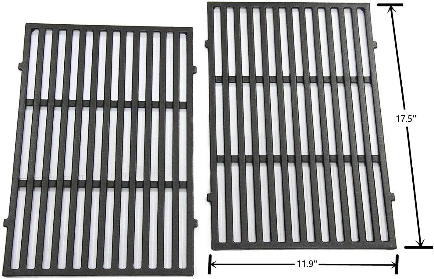 Hongso 17.5" Cast Iron Cooking Grill Grates Replacement Parts for Weber 3 Burner Spirit 300, 310, 320 Series, Spirit 700, Genesis Silver B/C, Genesis Gold B/C, Genesis Platinum B/C Gas Grills, 7638