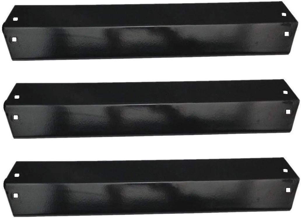 Hongso 18 15/16 inch Porcelain Steel Heat Plates Replacement for Chargriller 5050, 3001, 3008, CharGriller 3030, 4000, 4208, 5072, 5252, 5650, King Griller 3008, 5252 Gas Grill Models, 3pcs