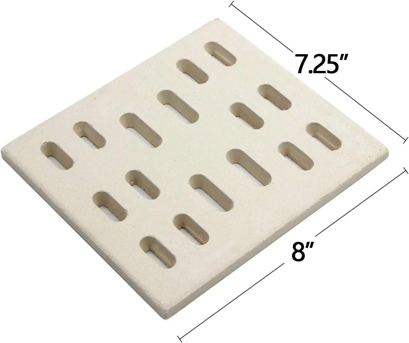 Hongso 8" x 7.25" Replacement Ceramic Radiant Flame Tamer, Heat Plate for Bakers and Chefs, SAMS & Turbo, Fiesta, Grand Hall Y0005XC, Member's Mark Gas Grill Models, 6-Pk