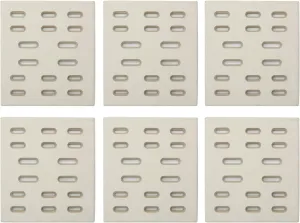 Hongso 8" x 7.25" Replacement Ceramic Radiant Flame Tamer, Heat Plate for Bakers and Chefs, SAMS & Turbo, Fiesta, Grand Hall Y0005XC, Member's Mark Gas Grill Models, 6-Pk
