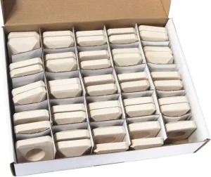 Hongso CRCB48 Ceramic Briquettes Grill Bricks Replacement for Lynx L27, L30, L30PSP, L36, L42, L54, L5430, L54PS, LBQ27, LBQ36 and Other Models, 48-Piece Barbecue Briquettes Gas Grill Stones