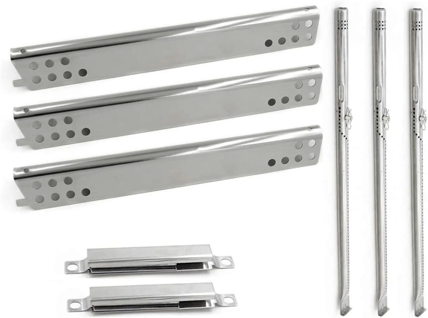Hongso Grill Replacement Parts for Charbroil Advantage 3 Burner 463343015 463335115 463234815 463435115, Performance 463370015 Models, Stainless Pipe Burners, Heat Plates, Adjustable Crossover Tubes