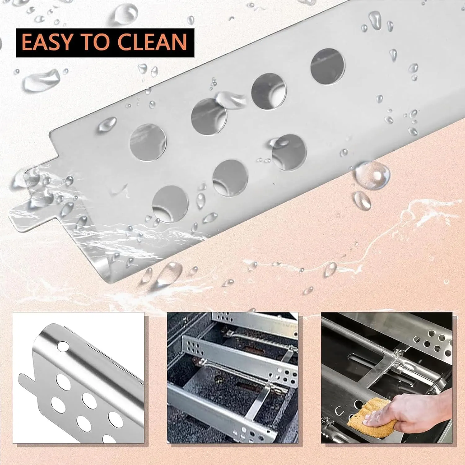 Hongso Grill Replacement Parts for Charbroil Performance 2 Burner 463625217 463673519 463673517 463673019 Grill Models, Includes Heat Plates, Burner Tubes, Crossover Tubes, G470-0004-W1 G470-5200-W1