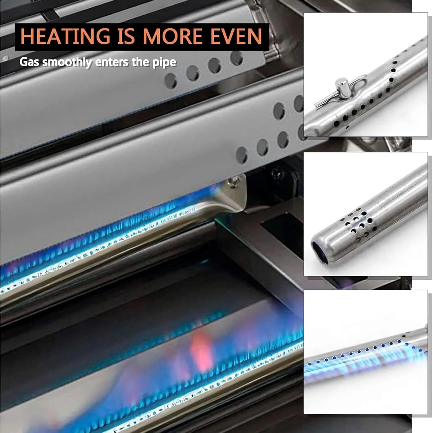 Hongso Grill Replacement Parts for Charbroil Performance 2 Burner 463625217 463673519 463673517 463673019 Grill Models, Includes Heat Plates, Burner Tubes, Crossover Tubes, G470-0004-W1 G470-5200-W1