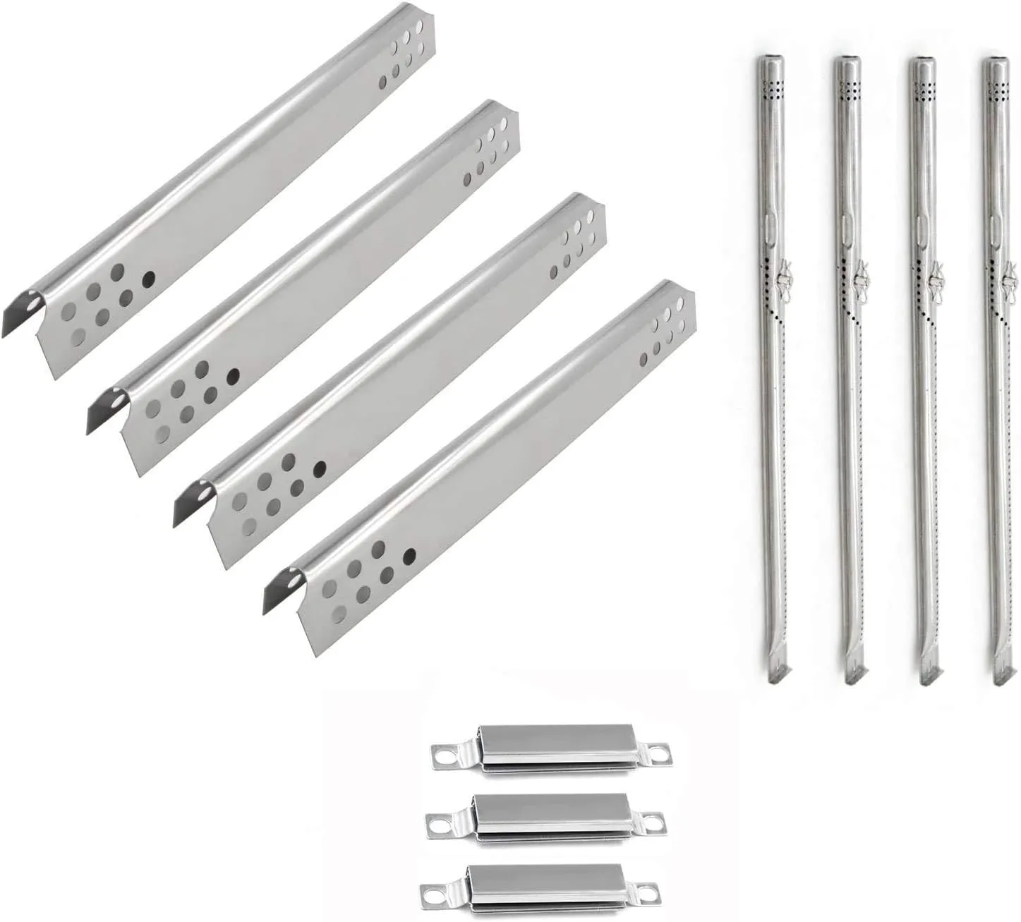 Hongso Heat Plate and Burner Replacement Parts for Char Broil TRU-Infrared 4 Burner 466242716, 466642616, 463242715, 463276016, 463257520, 463245518 Models