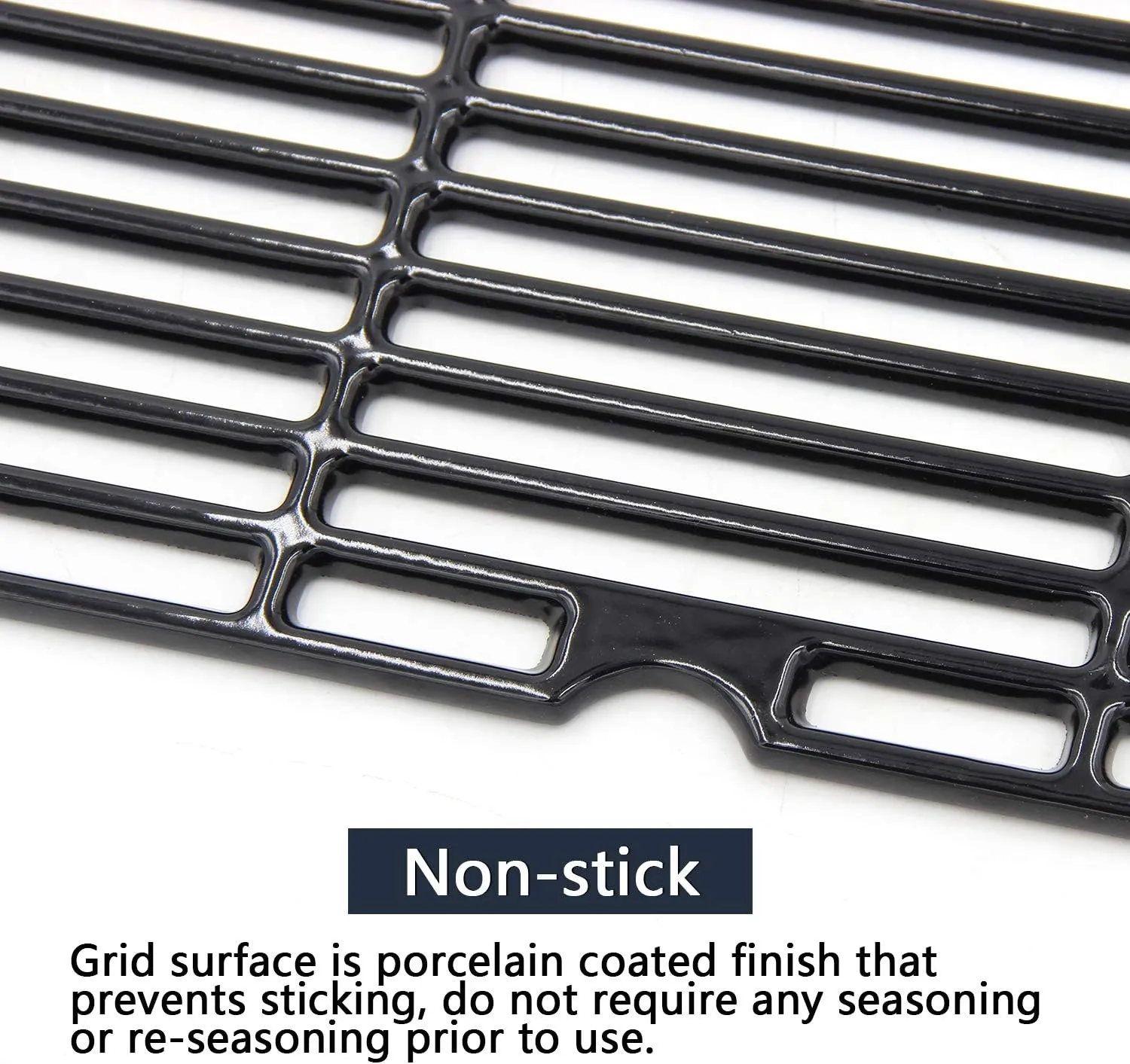 Hongso Porcelain Cast Iron Grill Grates for CharBroil Performance 5 Burners 463347519 463373019, for 4 Burners 463342118 463342119 463347017 463332718 463376217 463376519 463376619 463376419, 3 Packs