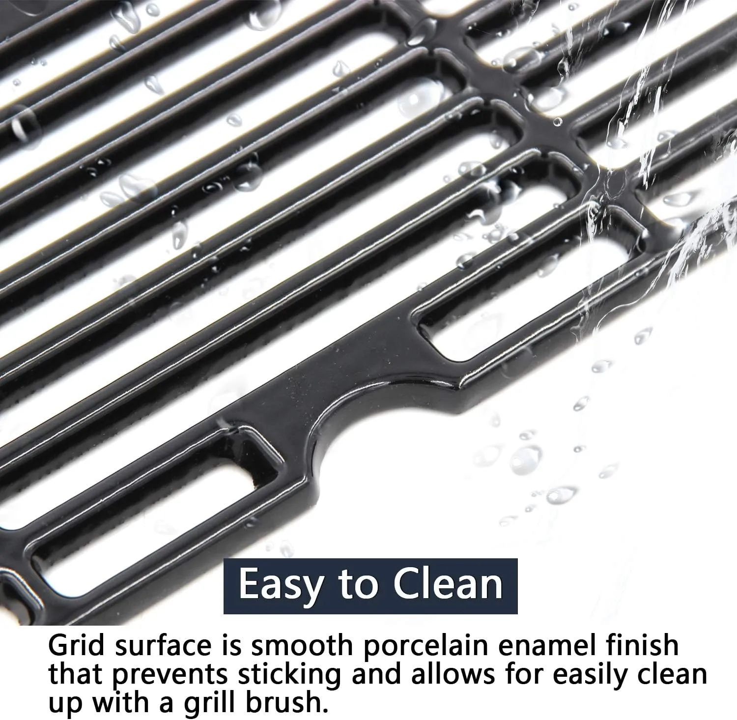 Hongso Porcelain Cast Iron Grill Grates for CharBroil Performance 5 Burners 463347519 463373019, for 4 Burners 463342118 463342119 463347017 463332718 463376217 463376519 463376619 463376419, 3 Packs