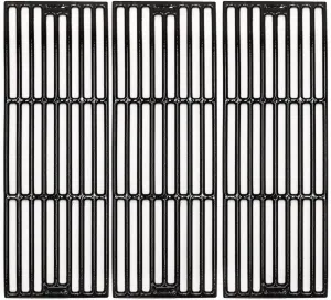 Hongso Porcelain Coated Cast Iron Grill Cooking Grates Replacement for Chargriller Models 2121, 2123, 2222, 2828, 3001, 3030, 3725, 4000, 5050, 5252, 5650,9020. Set of 3