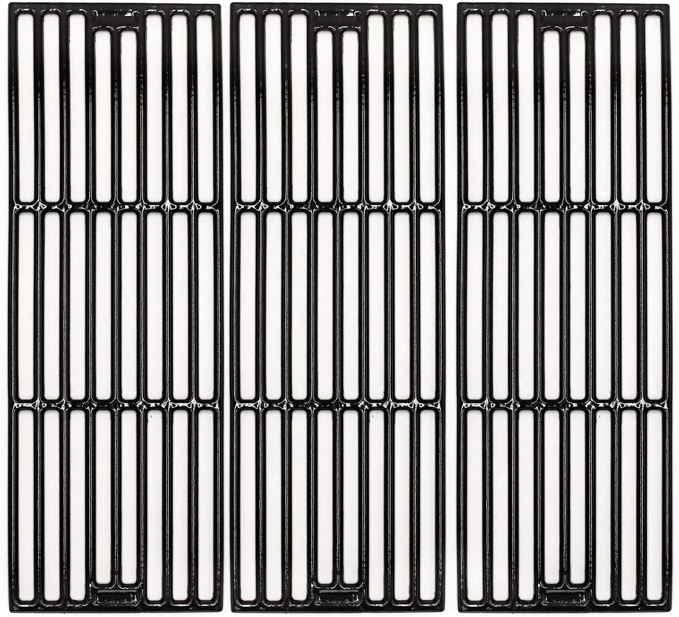 Hongso Porcelain Coated Cast Iron Grill Cooking Grates Replacement for Chargriller Models 2121, 2123, 2222, 2828, 3001, 3030, 3725, 4000, 5050, 5252, 5650,9020. Set of 3