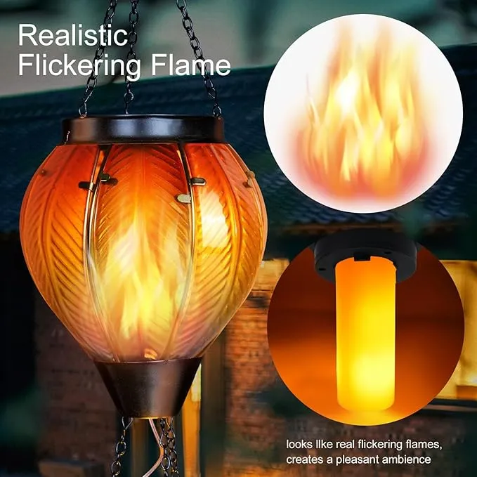 Hot Air Balloon Solar Lantern, Solar Powered Hot Air Balloon Lights Outdoor Hanging Solar Lanterns Waterproof for Garden Porch Yard Patio Pathway Decorations