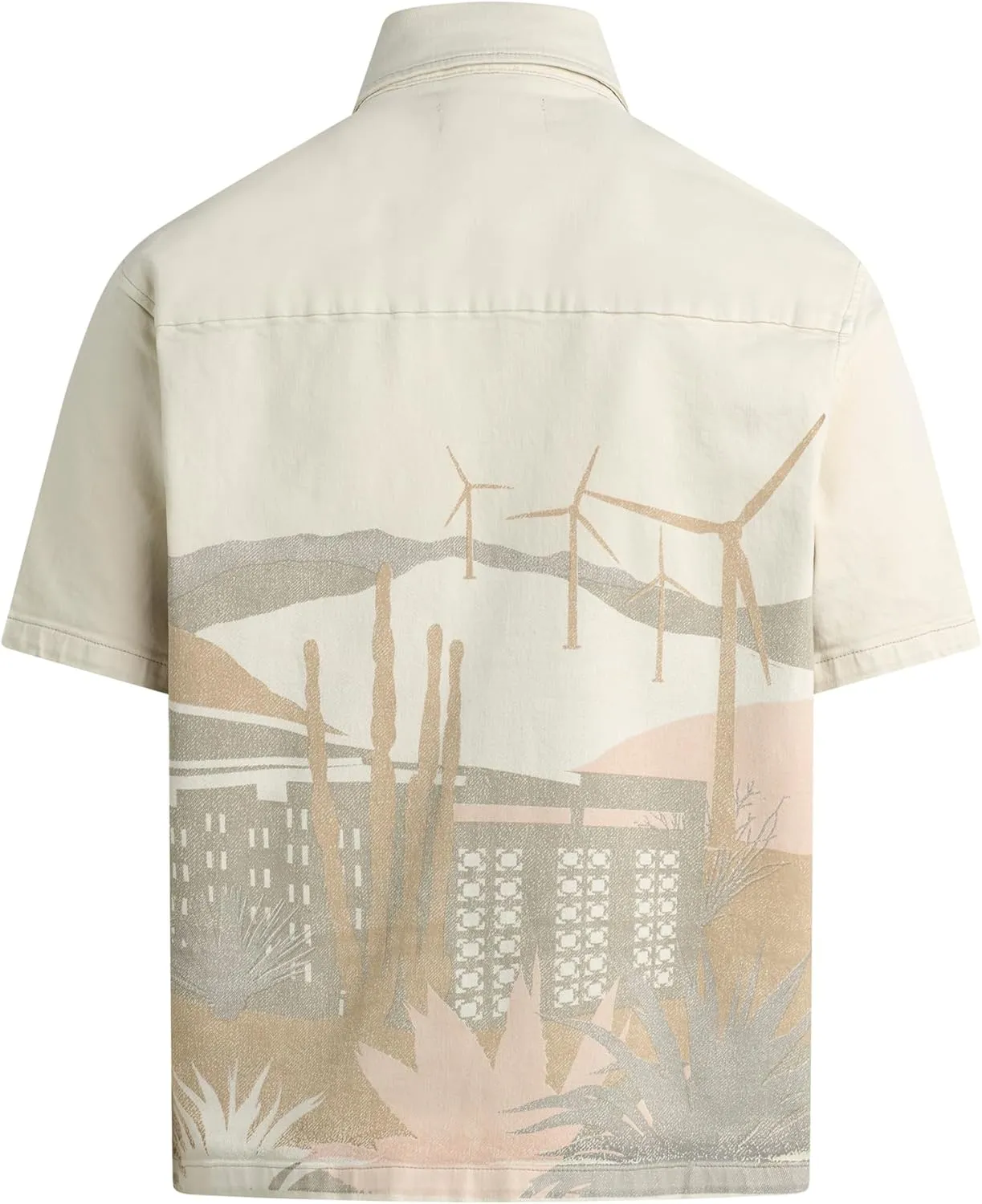 HUDSON Men's Short Sleeve Button Up Camp Shirt