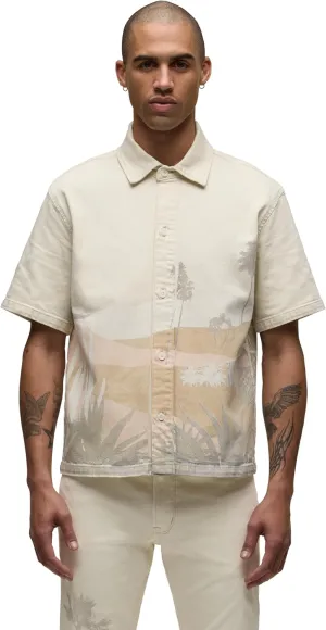 HUDSON Men's Short Sleeve Button Up Camp Shirt