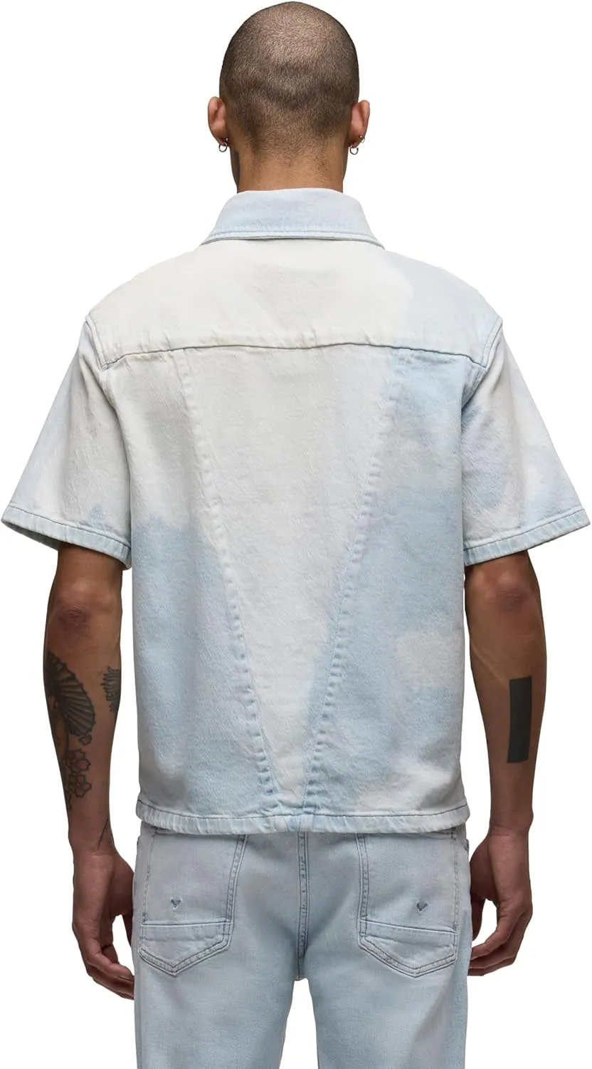 HUDSON Men's Short Sleeve Button Up Camp Shirt
