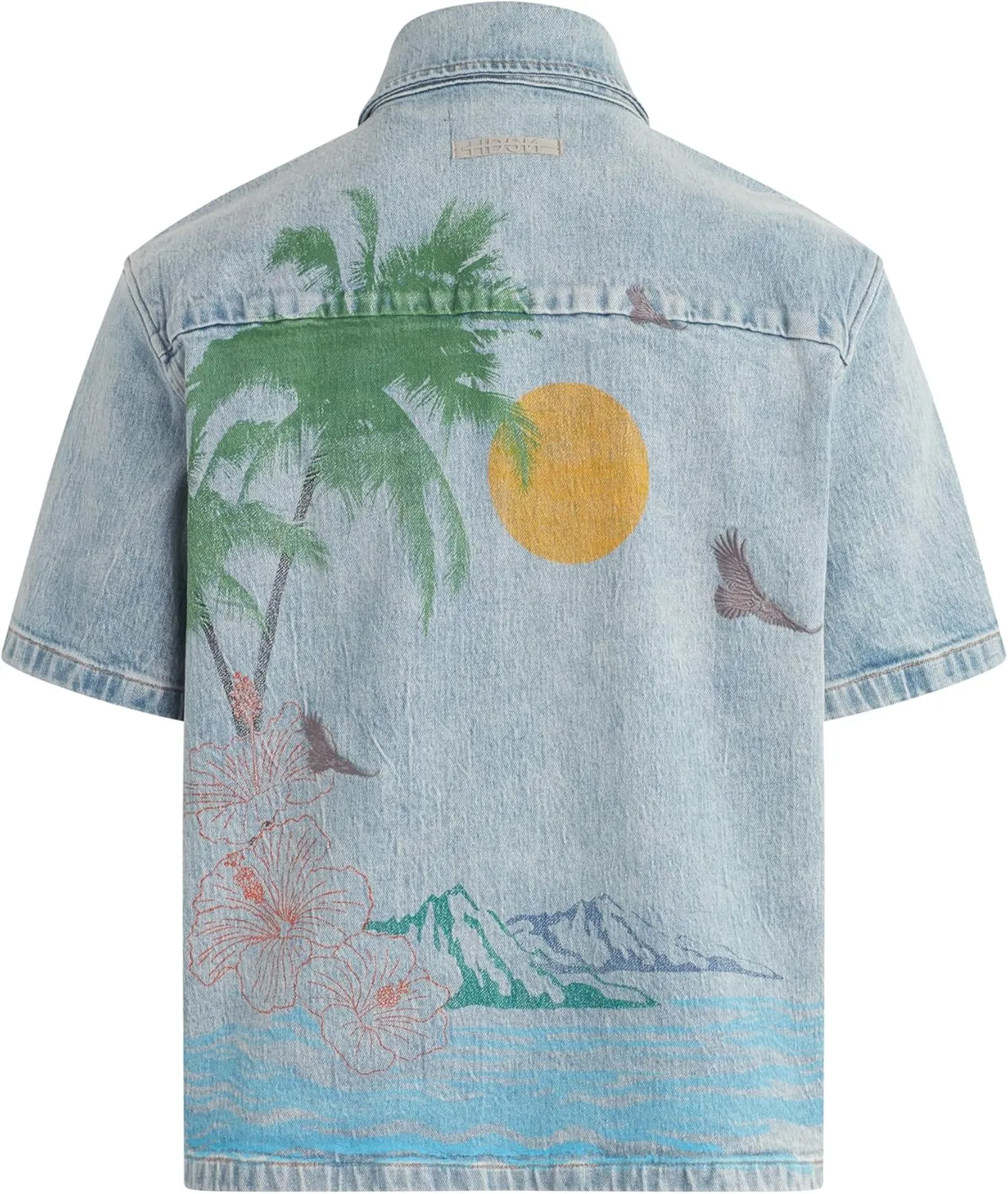 HUDSON Men's Short Sleeve Button Up Camp Shirt