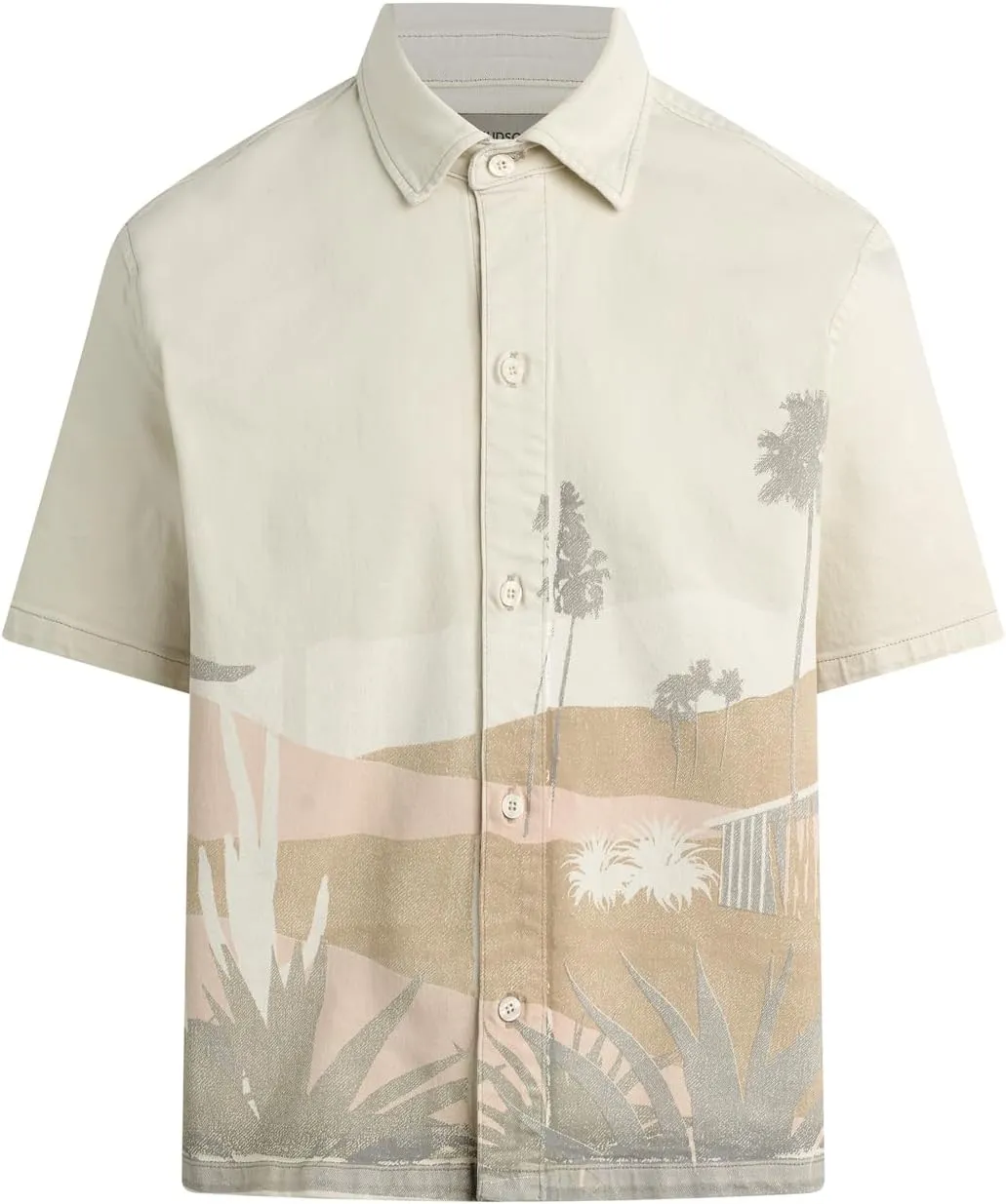 HUDSON Men's Short Sleeve Button Up Camp Shirt