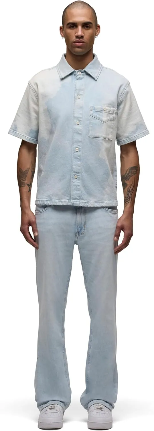 HUDSON Men's Short Sleeve Button Up Camp Shirt