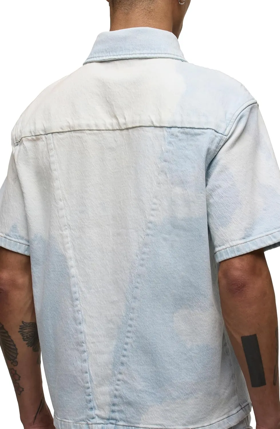 HUDSON Men's Short Sleeve Button Up Camp Shirt