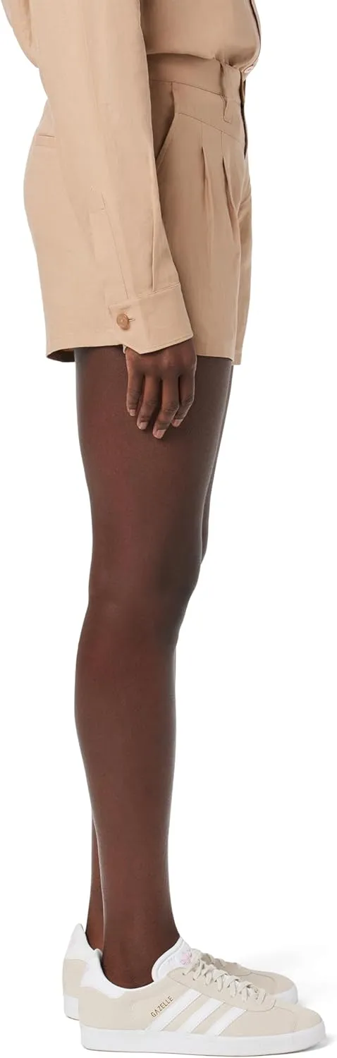 HUDSON Women's Mid Rise Pleated Short