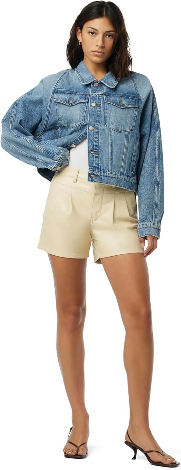 HUDSON Women's Mid Rise Pleated Short