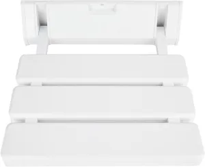 HURRISE Bathroom Drop-Leaf Stool, Aluminum Alloy Frame Folding Bathroom Seat Anti-Slip Showering Chair, Home Office Public Foot Rest Stool with Non-Skid Feet, Space Saving Design