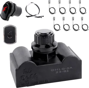 Ignitor Replacement Kit for Charbroil, 5 Outlet Ignition Module with Wires and Switch Buttons for Charbroil Most Models Ignition System, Original Part G515-0030-W2
