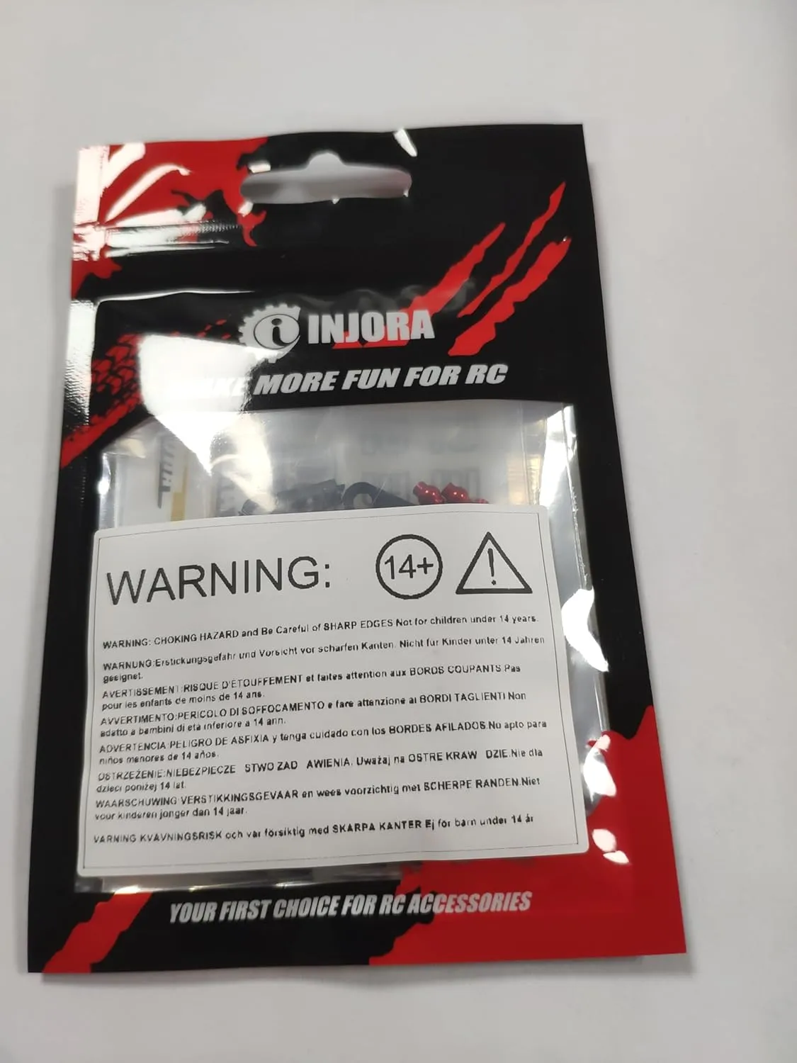INJORA High Clearance 4 Links Set Stainless Steel Links Set for SCX24 C10 JLU Bronco Base Camp Axial 1/24 RC Crawler Car Upgrade Parts(Black)